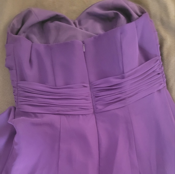 Purple David's Bridal Prom Dress Size 5 - Picture 4 of 4